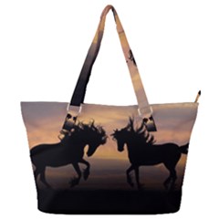 Evening Horses Full Print Shoulder Bag