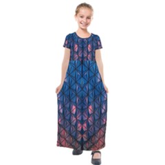 Abstract3 Kids  Short Sleeve Maxi Dress by LW323