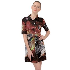 Space Belted Shirt Dress by LW323