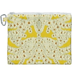 Sunshine Colors On Flowers In Peace Canvas Cosmetic Bag (xxxl) by pepitasart