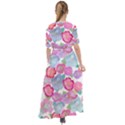 Bright, Joyful Flowers Waist Tie Boho Maxi Dress View2