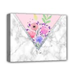 Minimal Pink Floral Marble A Deluxe Canvas 14  x 11  (Stretched)