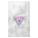 Minimal Pink Floral Marble A Duvet Cover (Single Size)