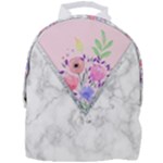 Minimal Pink Floral Marble A Mini Full Print Backpack