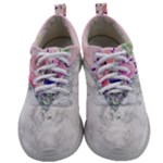 Minimal Pink Floral Marble A Mens Athletic Shoes
