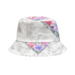 Minimal Pink Floral Marble A Inside Out Bucket Hat