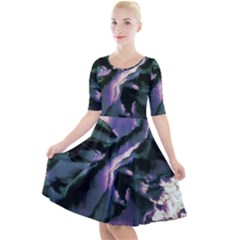 Abstract Wannabe Quarter Sleeve A-line Dress by MRNStudios