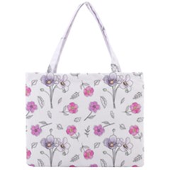 Flowers In One Line Mini Tote Bag by SychEva