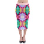 Colorful Abstract Painting E Midi Pencil Skirt