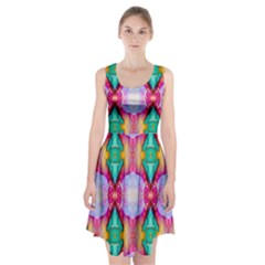 Colorful Abstract Painting E Racerback Midi Dress