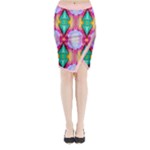 Colorful Abstract Painting E Midi Wrap Pencil Skirt