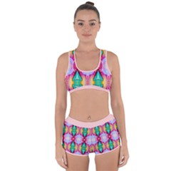 Colorful Abstract Painting E Racerback Boyleg Bikini Set