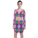 Colorful Abstract Painting E Top and Skirt Sets