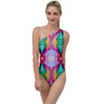 Colorful Abstract Painting E To One Side Swimsuit