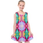 Colorful Abstract Painting E Kids  Cross Back Dress