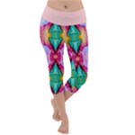 Colorful Abstract Painting E Lightweight Velour Capri Yoga Leggings