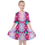 Colorful Abstract Painting E Kids  All Frills Chiffon Dress