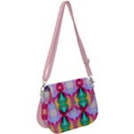 Colorful Abstract Painting E Saddle Handbag