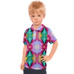 Colorful Abstract Painting E Kids  Polo Tee