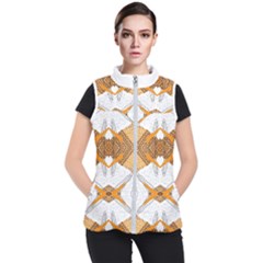 Abstract African Pattern Women s Puffer Vest by gloriasanchez