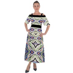 Bohemian Colorful Pattern B Shoulder Straps Boho Maxi Dress  by gloriasanchez