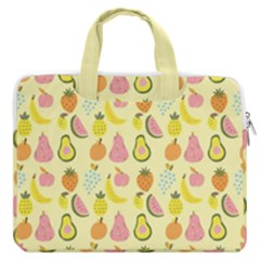 Tropical Fruits Pattern  Macbook Pro Double Pocket Laptop Bag by gloriasanchez