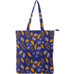 Folk floral art pattern. Flowers abstract surface design. Seamless pattern Double Zip Up Tote Bag