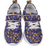 Folk floral art pattern. Flowers abstract surface design. Seamless pattern Kids  Velcro Strap Shoes