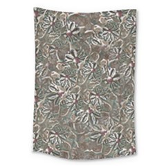 Modern Floral Collage Pattern Design Large Tapestry by dflcprintsclothing