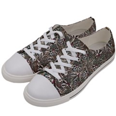 Modern Floral Collage Pattern Design Men s Low Top Canvas Sneakers by dflcprintsclothing