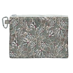 Modern Floral Collage Pattern Design Canvas Cosmetic Bag (xl) by dflcprintsclothing