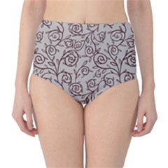 Curly Lines Classic High-waist Bikini Bottoms by SychEva