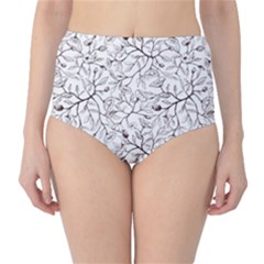 Pencil Flowers Seamless Pattern Classic High-waist Bikini Bottoms by SychEva