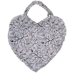 Pencil Flowers Seamless Pattern Giant Heart Shaped Tote by SychEva