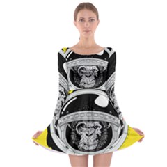 Spacemonkey Long Sleeve Skater Dress by goljakoff