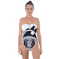 Spacemonkey Tie Back One Piece Swimsuit by goljakoff