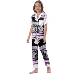 Spacemonkey Kids  Satin Short Sleeve Pajamas Set by goljakoff