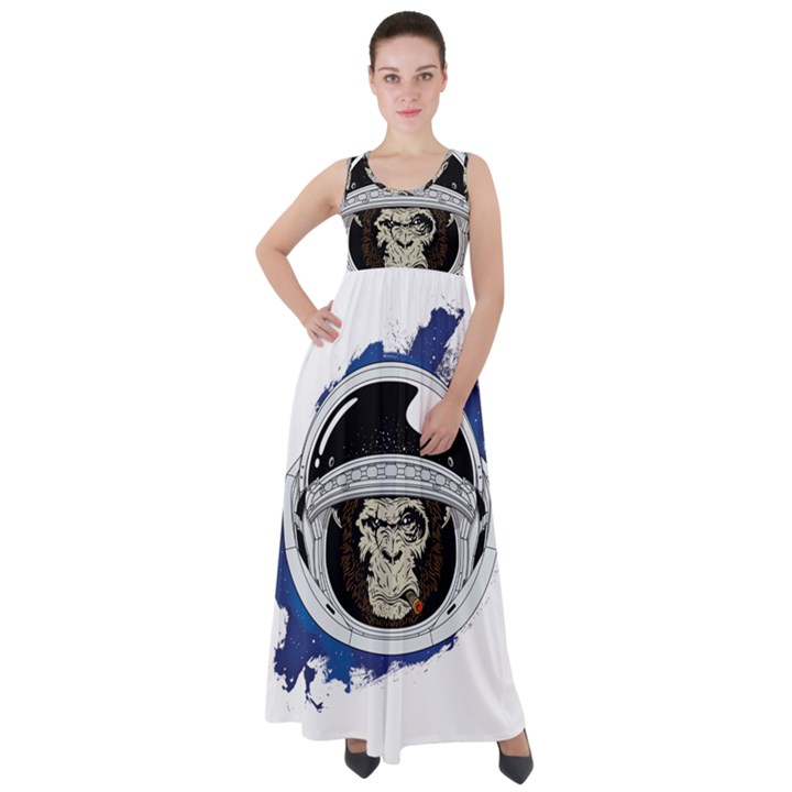 Spacemonkey Empire Waist Velour Maxi Dress