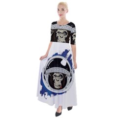 Spacemonkey Half Sleeves Maxi Dress by goljakoff