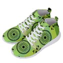 Green Grid Cute Flower Mandala Men s Lightweight High Top Sneakers View2