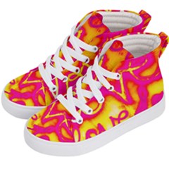 Pop Art Love Graffiti Kids  Hi-top Skate Sneakers by essentialimage365