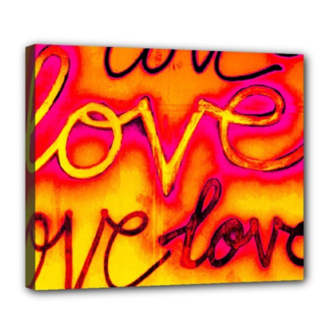  Graffiti Love Deluxe Canvas 24  X 20  (stretched) by essentialimage365
