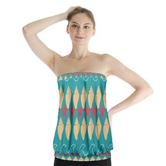 Starfish And Seashells  Sea Strapless Top by SychEva