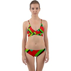 Pop Art Mosaic Wrap Around Bikini Set by essentialimage365