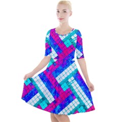 Pop Art Mosaic Quarter Sleeve A-line Dress by essentialimage365