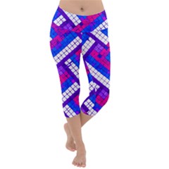 Pop Art Mosaic Lightweight Velour Capri Yoga Leggings by essentialimage365