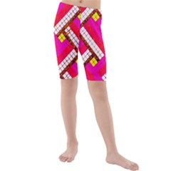 Pop Art Mosaic Kids  Mid Length Swim Shorts by essentialimage365
