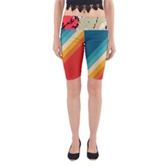 Abstract Colorful Pattern Yoga Cropped Leggings by AlphaOmega