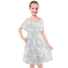 Rose White Kids  Cut Out Shoulders Chiffon Dress