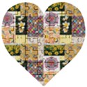 Yellow Aesthetics Wooden Puzzle Heart View1